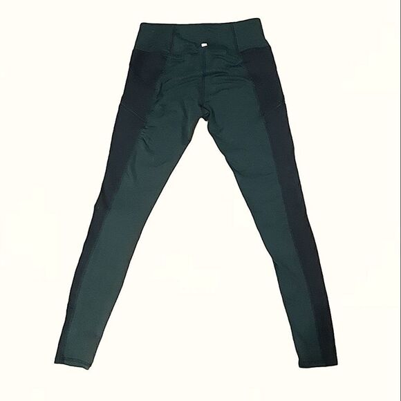 Zobha Dark Green Herringbone Leggings - Picture 1 of 7